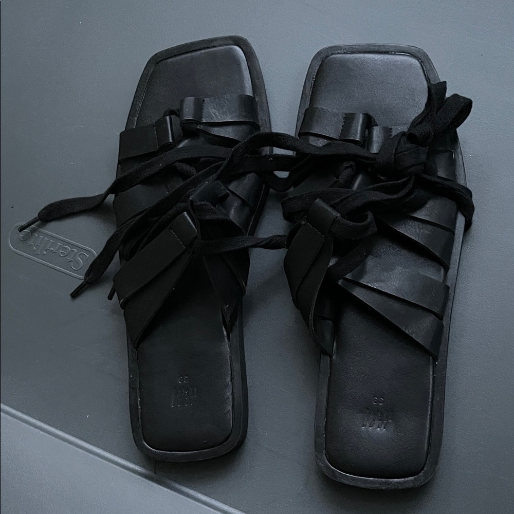 H&M Black Women's Lace Up Sandals